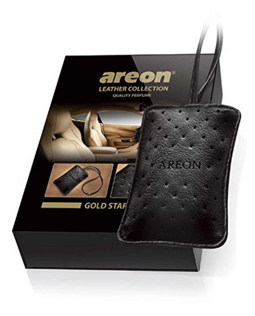 Areon Leather Premium Car Air Freshener Gold Star | 44g | ALC01